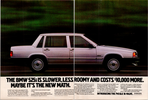 Pubblicità auto volvo 740 - auto,