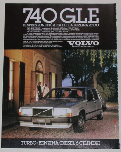 Advert pubblicità 1984 volvo - advert,